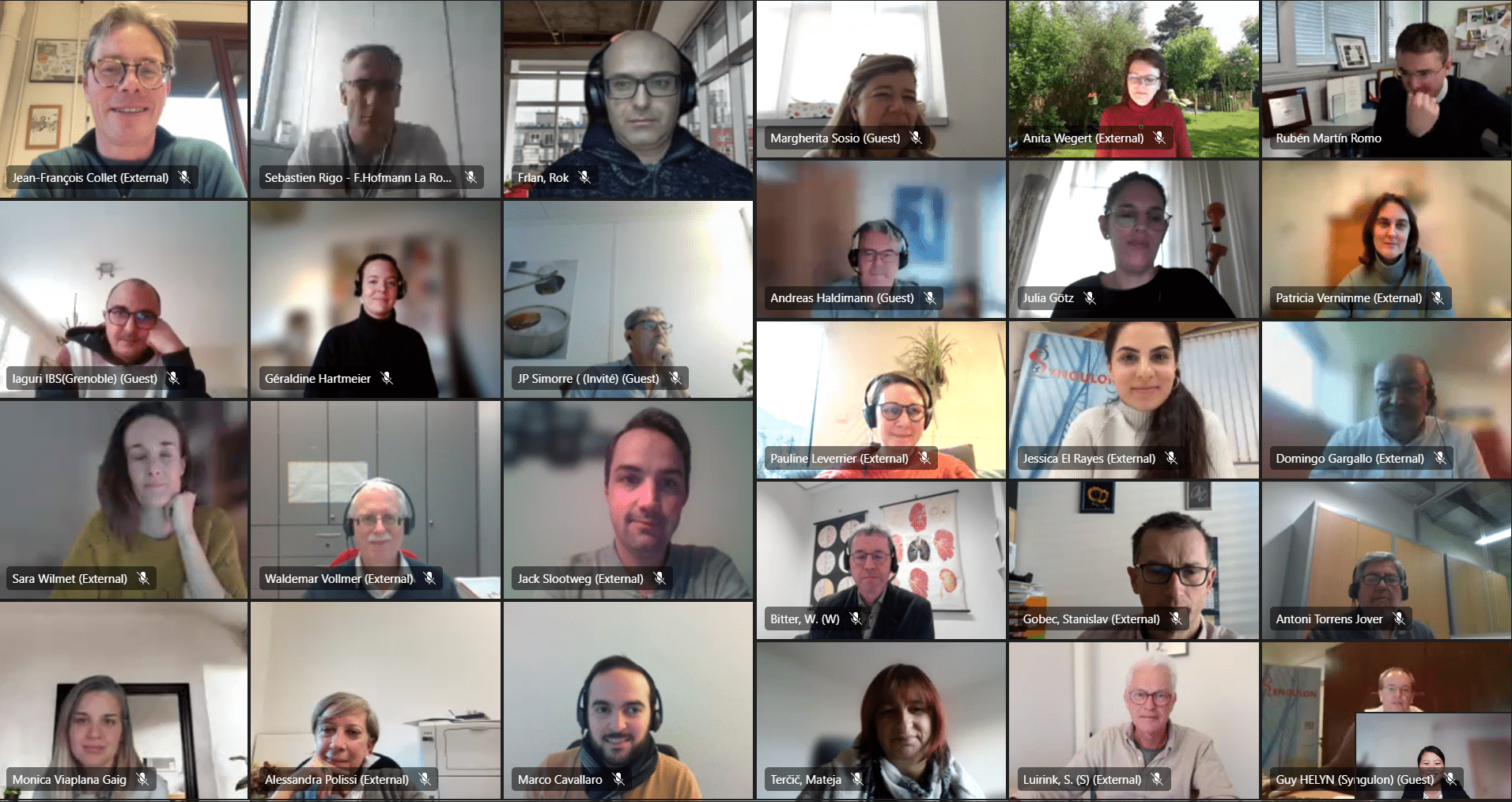 A virtual group photo of BREAKthrough consortium members at the kick-off meeting